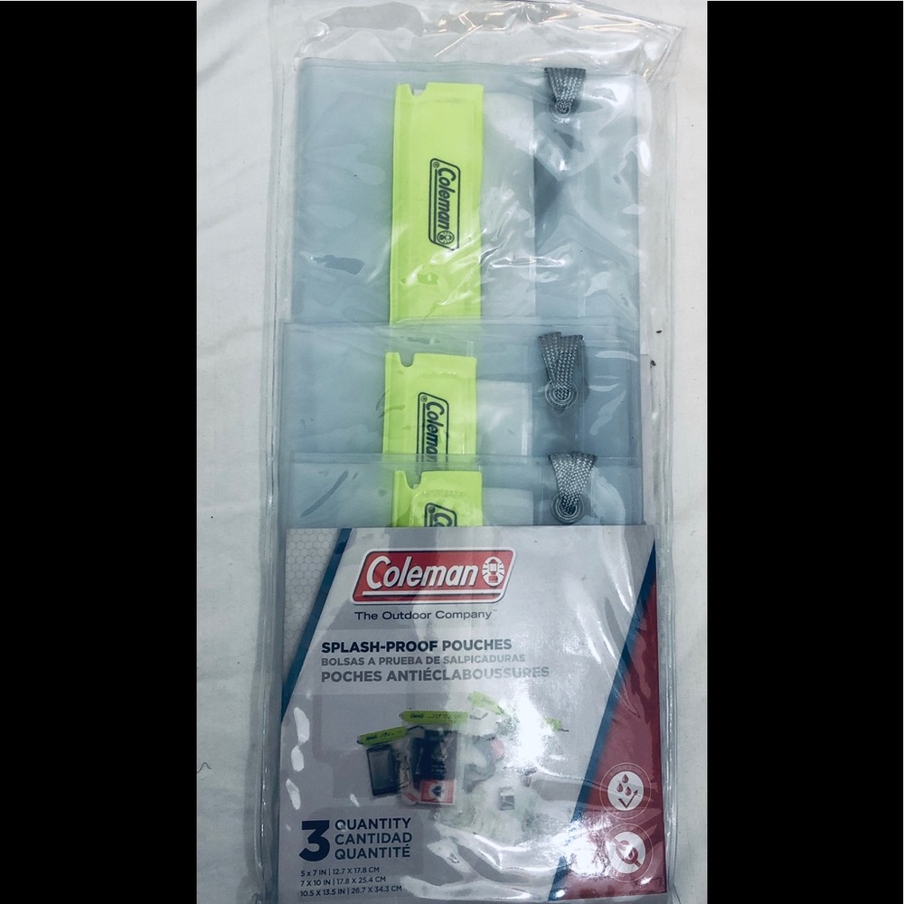 New Coleman splash proof pouches three sizes